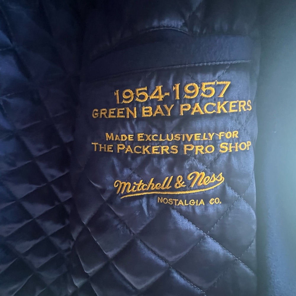 NWT Mitchell and Ness GREEN BAY PACKER ACME THROWBACK WINTER WOOL COAT - Picture 3 of 8